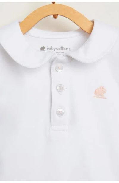 Babycottons Pima Colors Bodysuit For Infant In White