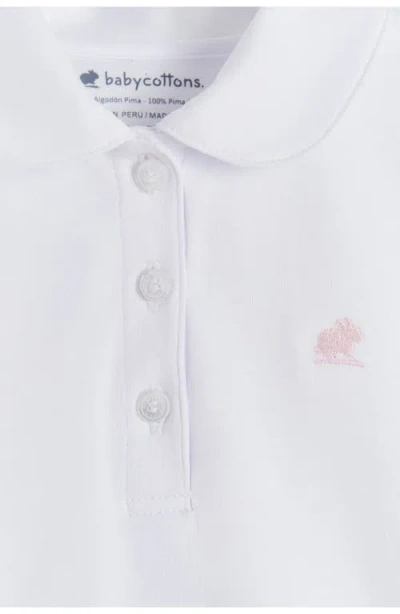 Babycottons Pima Colors Bodysuit For Infant In White