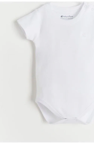 Babycottons Pima Colors Bodysuit For Infant In White