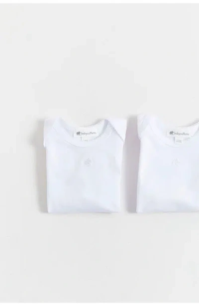 Babycottons Logo Long Sleeve Bodysuit 2-pack For Infant In White