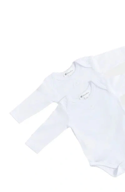 Babycottons Logo Long Sleeve Bodysuit 2-pack For Infant In White