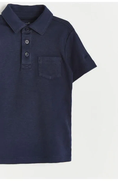 Babycottons College Polo Shirt For Toddler In Blue