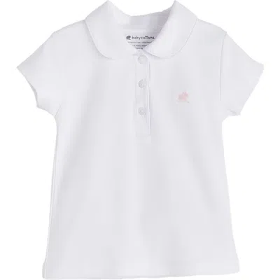 Babycottons Essential Collared T-shirt For Little Kid In White