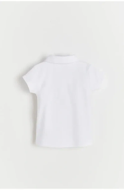 Babycottons Essential Collared T-shirt For Little Kid In White