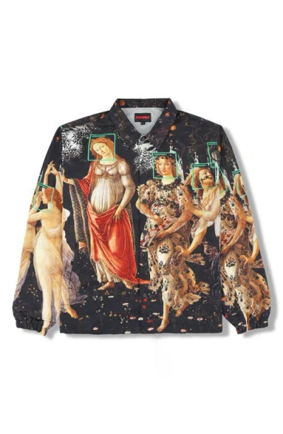 Pleasures Facial Recognition Cotton Coach Jacket In Multi