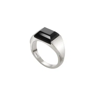Armine + Ambrose Women's Black / Silver The Pinky Promise Ring - Silver In Metallic