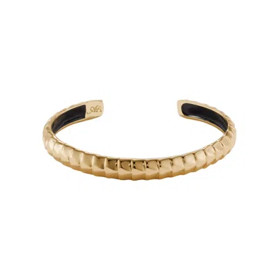 Armine + Ambrose Women's The A Embossed Cuff - Gold In Gold