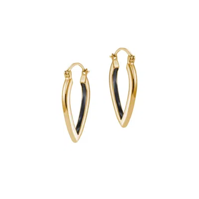Armine + Ambrose Women's Gold / Black The A Hoops - Gold In Gold
