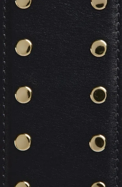 Khaite Theo Studded Leather Belt In Black