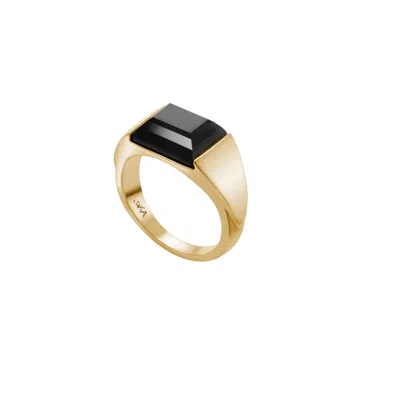 Armine + Ambrose Women's Gold / Black The Pinky Promise Ring - Gold In Gold