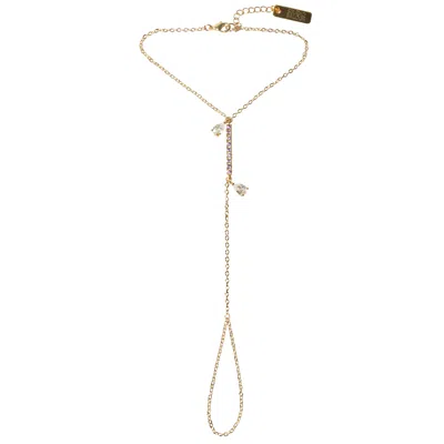 Studio Baloge Women's Gold / Purple Nuit Hand Harness In Gold