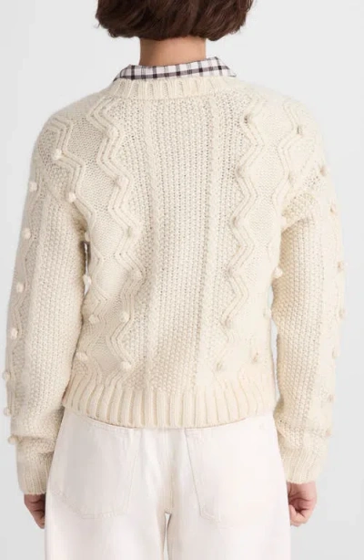 Madewell Mix-stitched Crewneck Sweater In Neutral