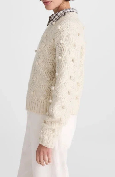 Madewell Mix-stitched Crewneck Sweater In Neutral