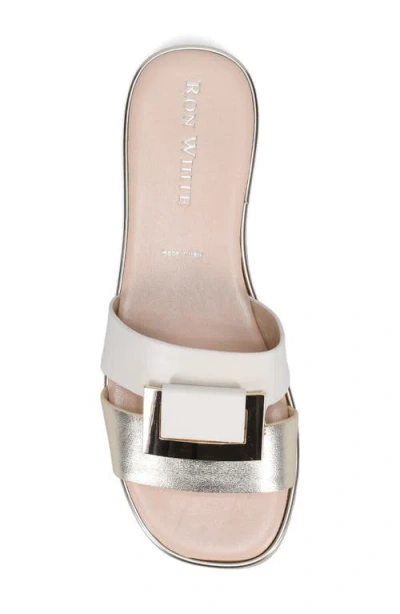 Ron White Valinda Slide Sandal In White