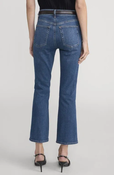 Frame The Reboot High Waist Crop Flare Jeans In Blue