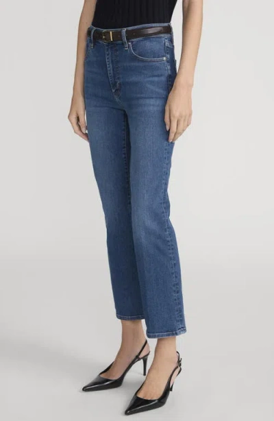 Frame The Reboot High Waist Crop Flare Jeans In Blue