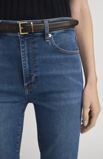 Frame The Reboot High Waist Crop Flare Jeans In Blue