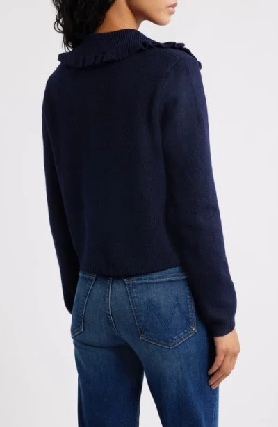 Petal And Pup Petal & Pup Carmello Frill Collar Cardigan In Blue