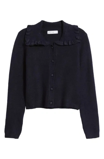 Petal And Pup Petal & Pup Carmello Frill Collar Cardigan In Blue