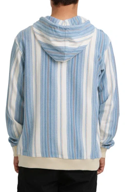 Billabong Rancho Stripe Hooded Pullover In Blue
