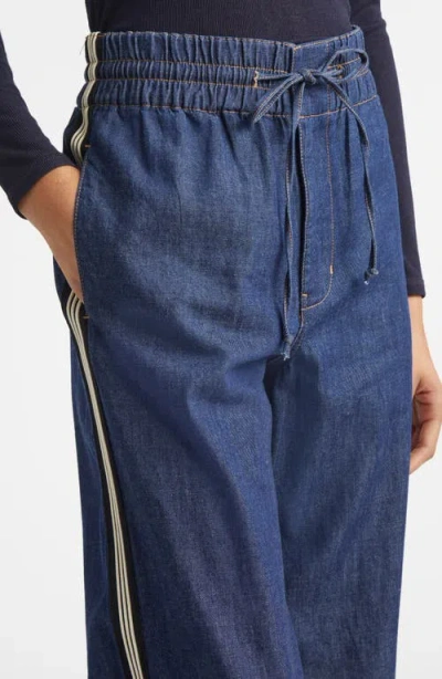 Veronica Beard Taylor High Waist Wide Leg Jeans In Blue
