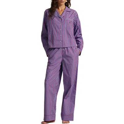 Polo Ralph Lauren Cotton Poplin Pajamas In Purple