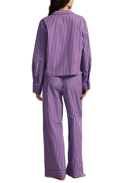Polo Ralph Lauren Cotton Poplin Pajamas In Purple