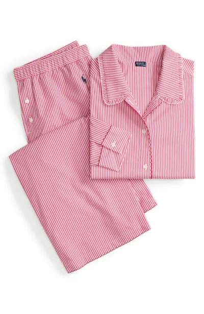 Polo Ralph Lauren Stitched Long Pajamas In Pink