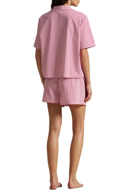 Polo Ralph Lauren Stitched Short Pajamas In Pink
