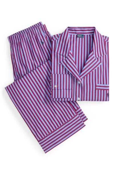 Polo Ralph Lauren Cotton Poplin Pajamas In Purple