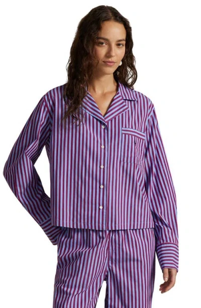 Polo Ralph Lauren Cotton Poplin Pajamas In Purple