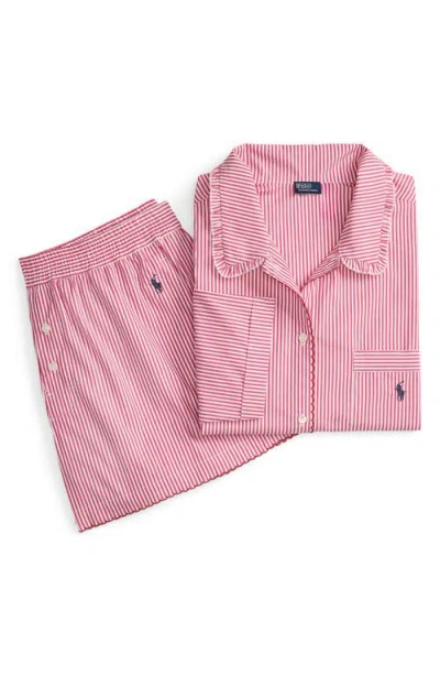 Polo Ralph Lauren Stitched Short Pajamas In Pink