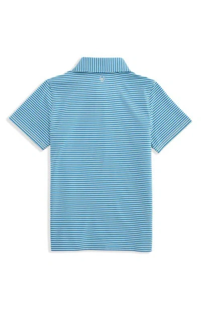 Vineyard Vines Kids' Bradley Stripe Stretch Polo In Blue