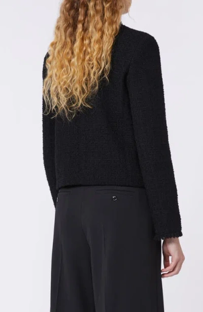 Weekend Max Mara Agami Wool Blend Tweed Jacket In Black