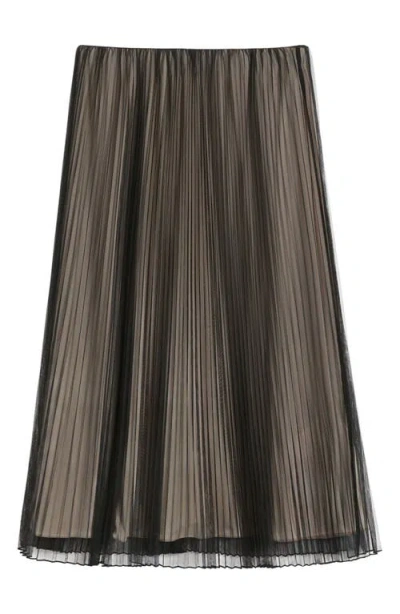 Weekend Max Mara Woman Midi Skirt Gold Size Xxl Polyester In Black