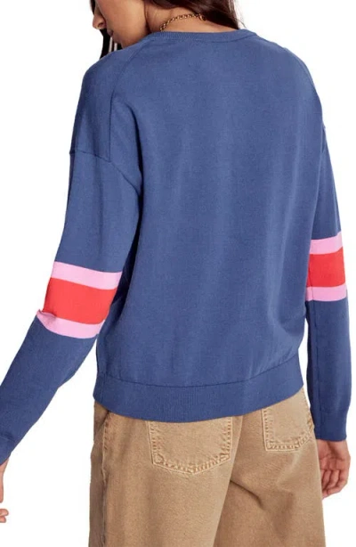 Boden Lara Relaxed Cotton Cardigan Denim Blue