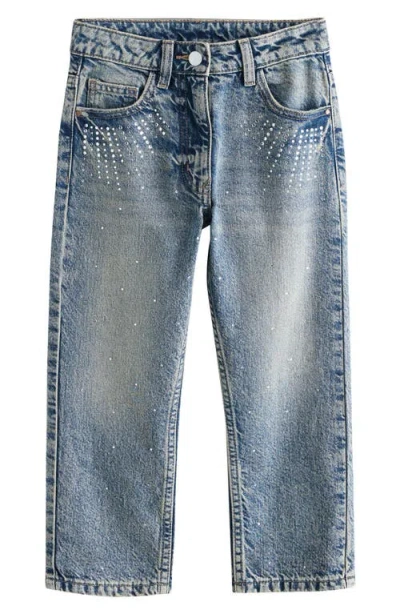 Next Kids' Sequin Splatter Jeans In Blue