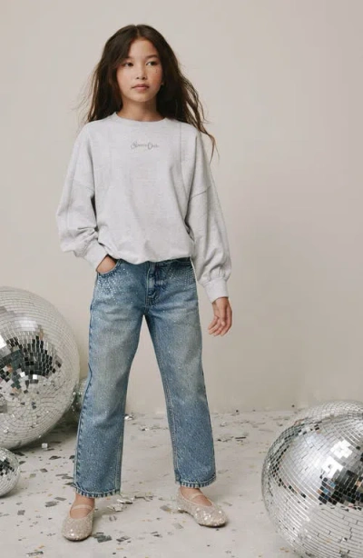 Next Kids' Sequin Splatter Jeans In Blue