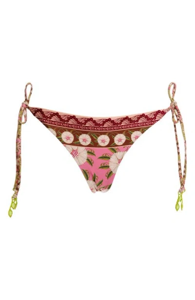 Agua Bendita Tammy Matches Side Tie Bikini Bottoms In Multi