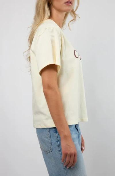 Viens Avec Moi Caviar Boxy Cotton Graphic T-shirt In White