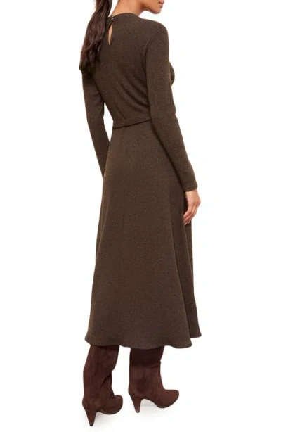 Friends Like These Long Sleeve Sweater Dress In Brown