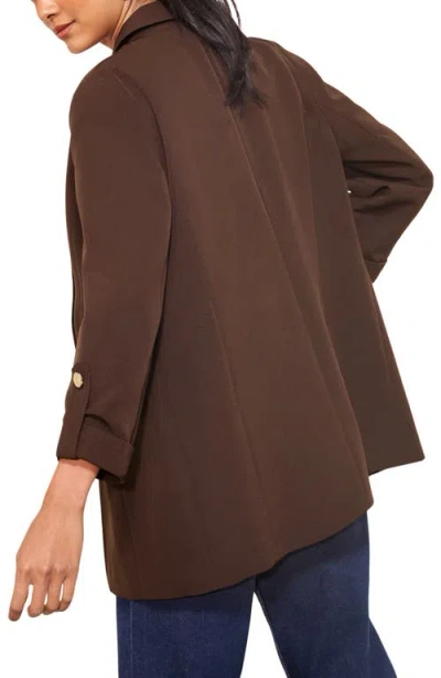 Friends Like These Roll Sleeve Blazer In Brown