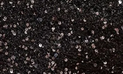 Friends Like These Long Sleeve Sequin & Chiffon Party Dress In Black