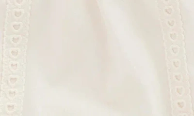 Mini Boden Kids' Heart Broderie Anglaise Top In White