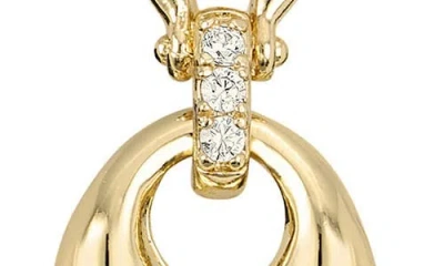 Athra Luxe Pavé Horsebit Drop Earrings In Gold