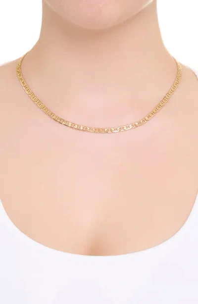 Athra Luxe Diamond Cut Link Necklace In Gold