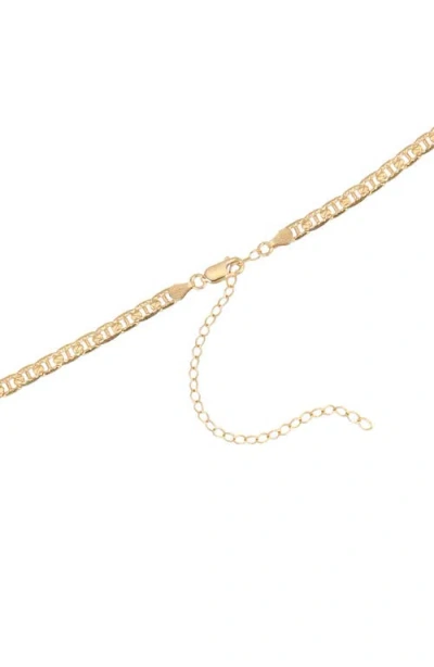 Athra Luxe Diamond Cut Link Necklace In Gold