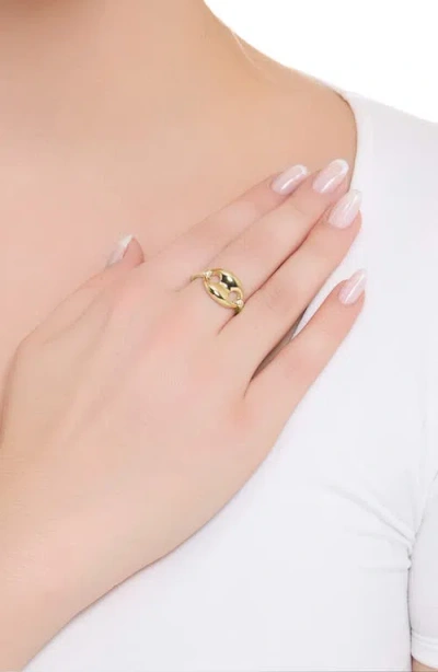 Athra Luxe Bold Mariner Link Ring In Gold
