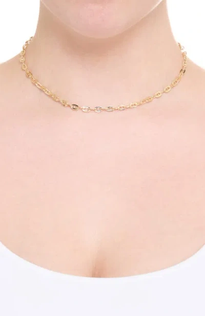 Athra Luxe Mariner Chain Link Necklace In Gold
