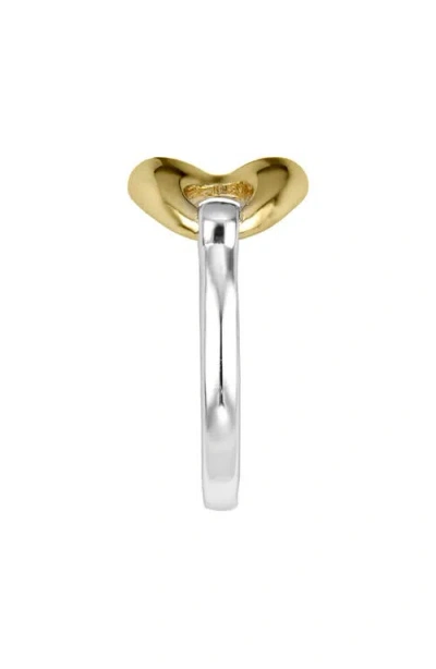 Athra Luxe Sculpted Mariner Link Ring In Gold